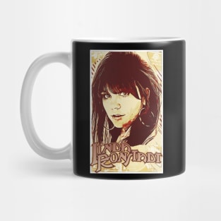 Vintage Linda Ronstadt Fan Art Design Mug